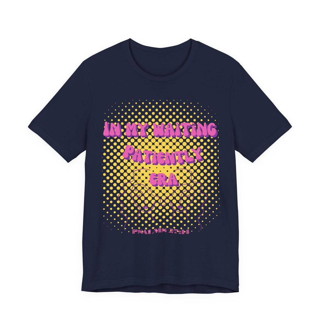Women's 'In my Waiting Patiently Era' Tee - Yellow Graphic Jersey Short Sleeve