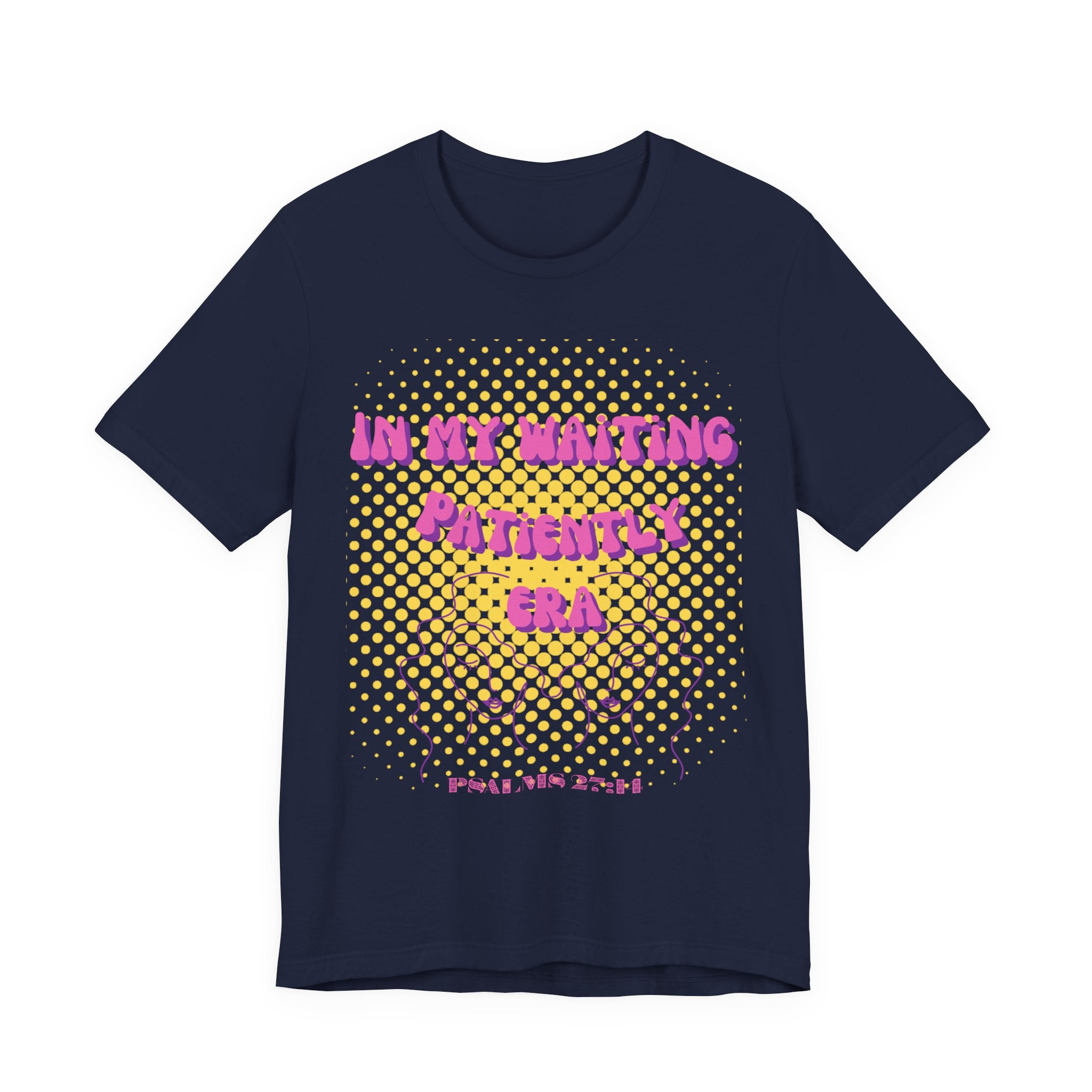 Women's 'In my Waiting Patiently Era' Tee - Yellow Graphic Jersey Short Sleeve