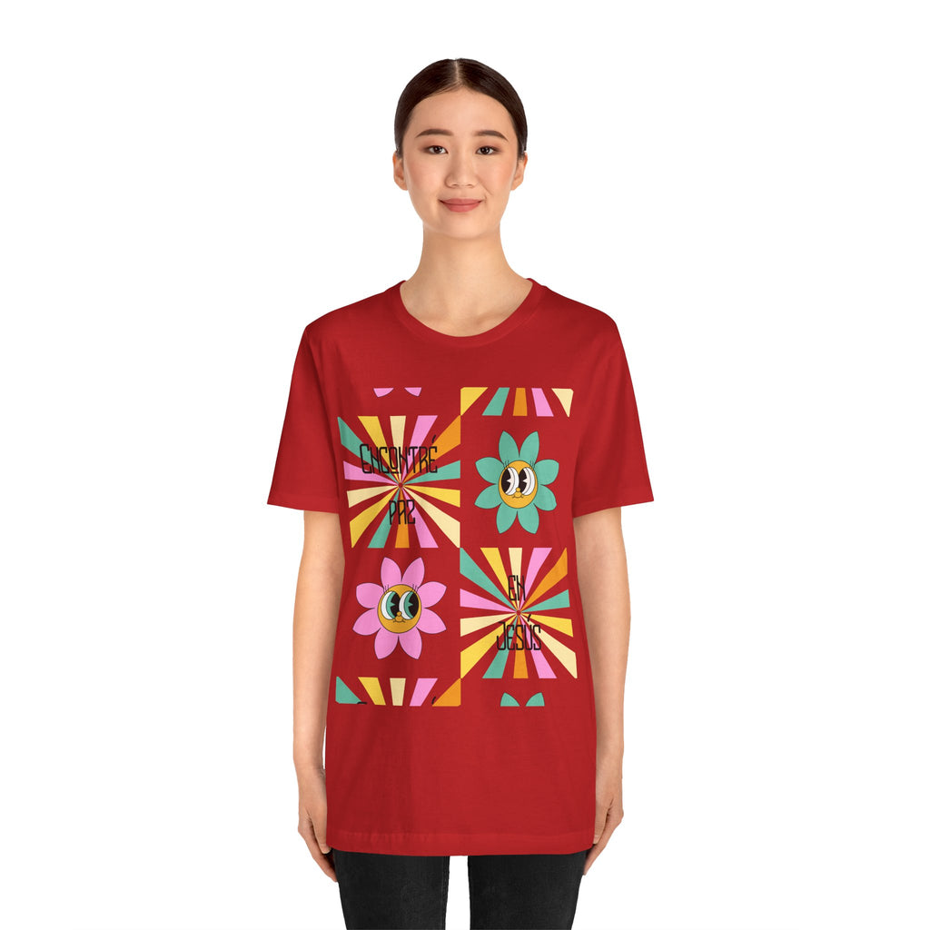 Woman's Spanish "Encontré paz en Jesús"- Camisa Retro Español