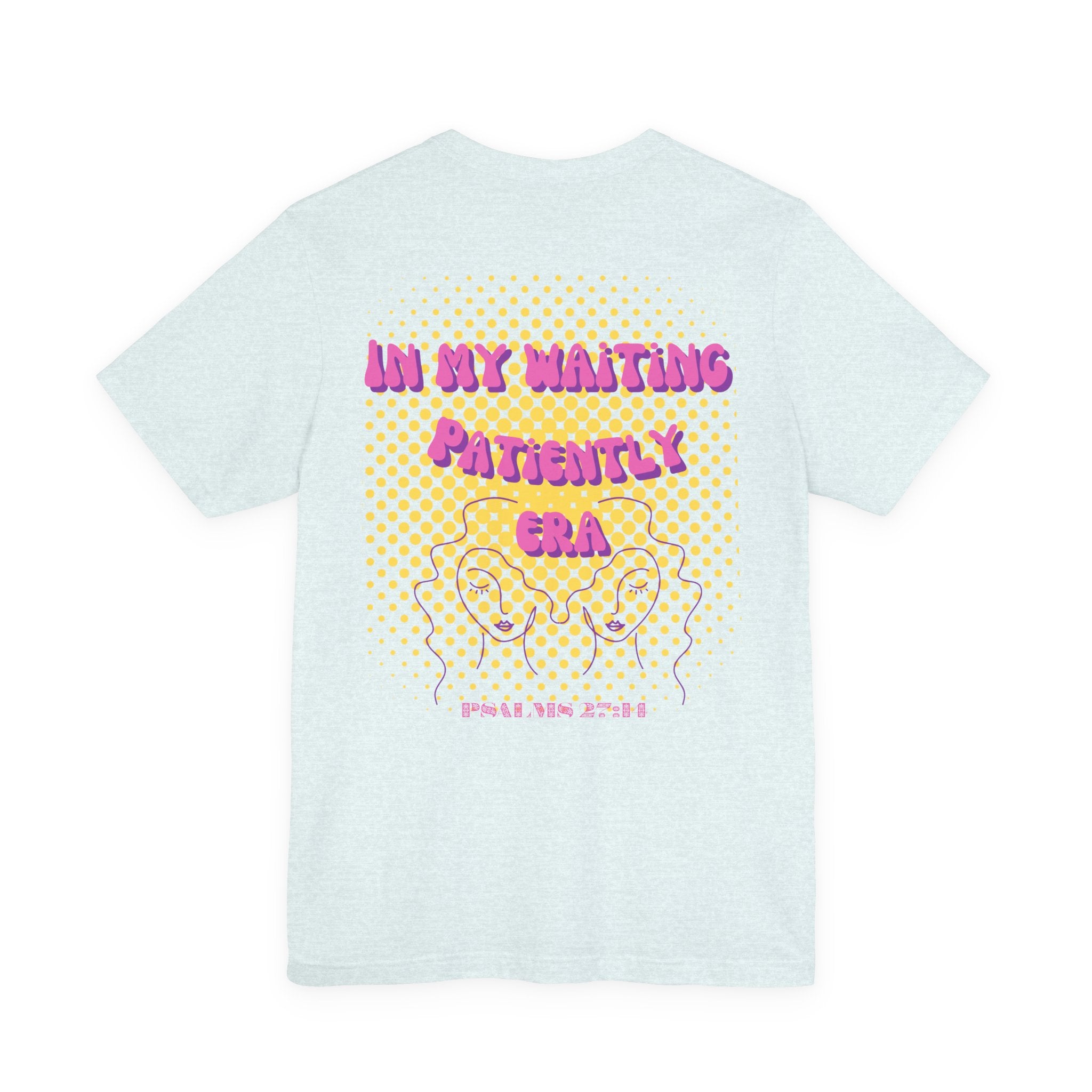 Women's 'In my Waiting Patiently Era' Tee - Yellow Graphic Jersey Short Sleeve