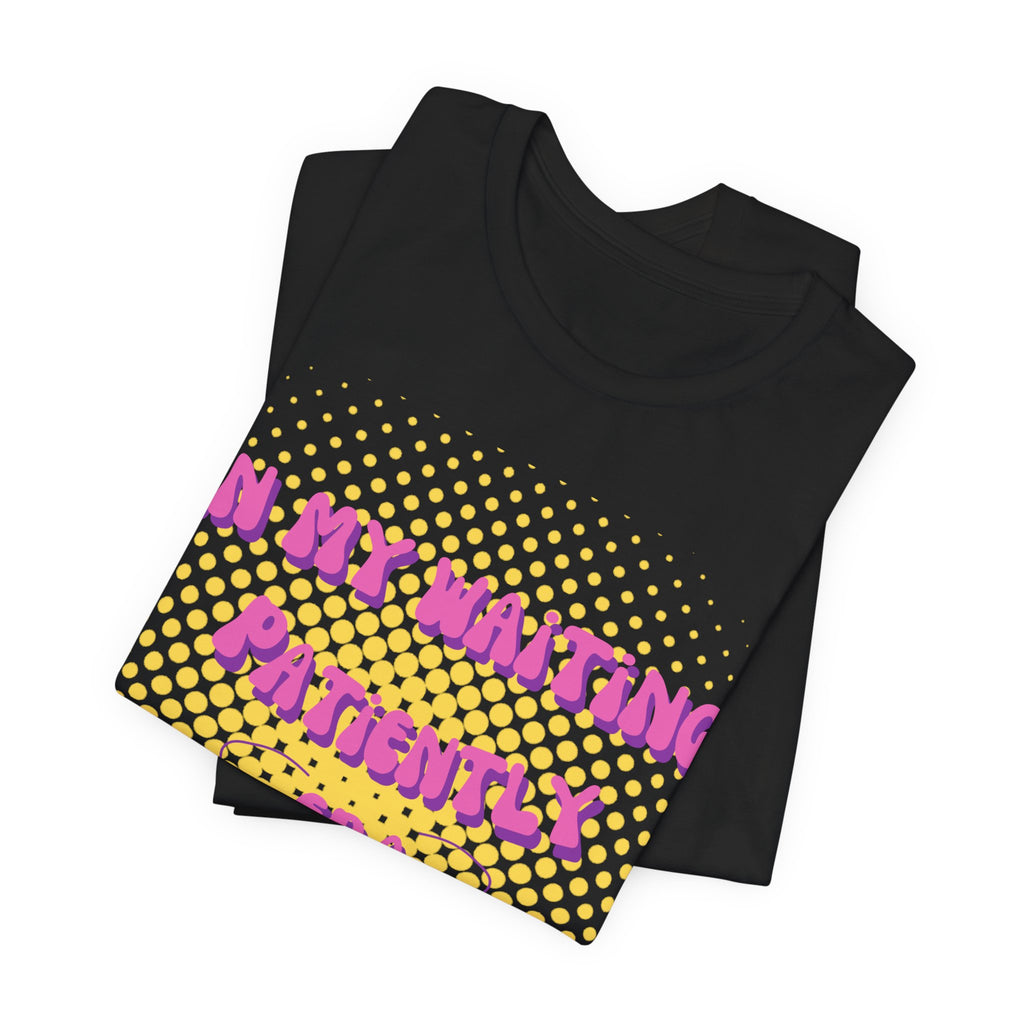 Women's 'In my Waiting Patiently Era' Tee - Yellow Graphic Jersey Short Sleeve