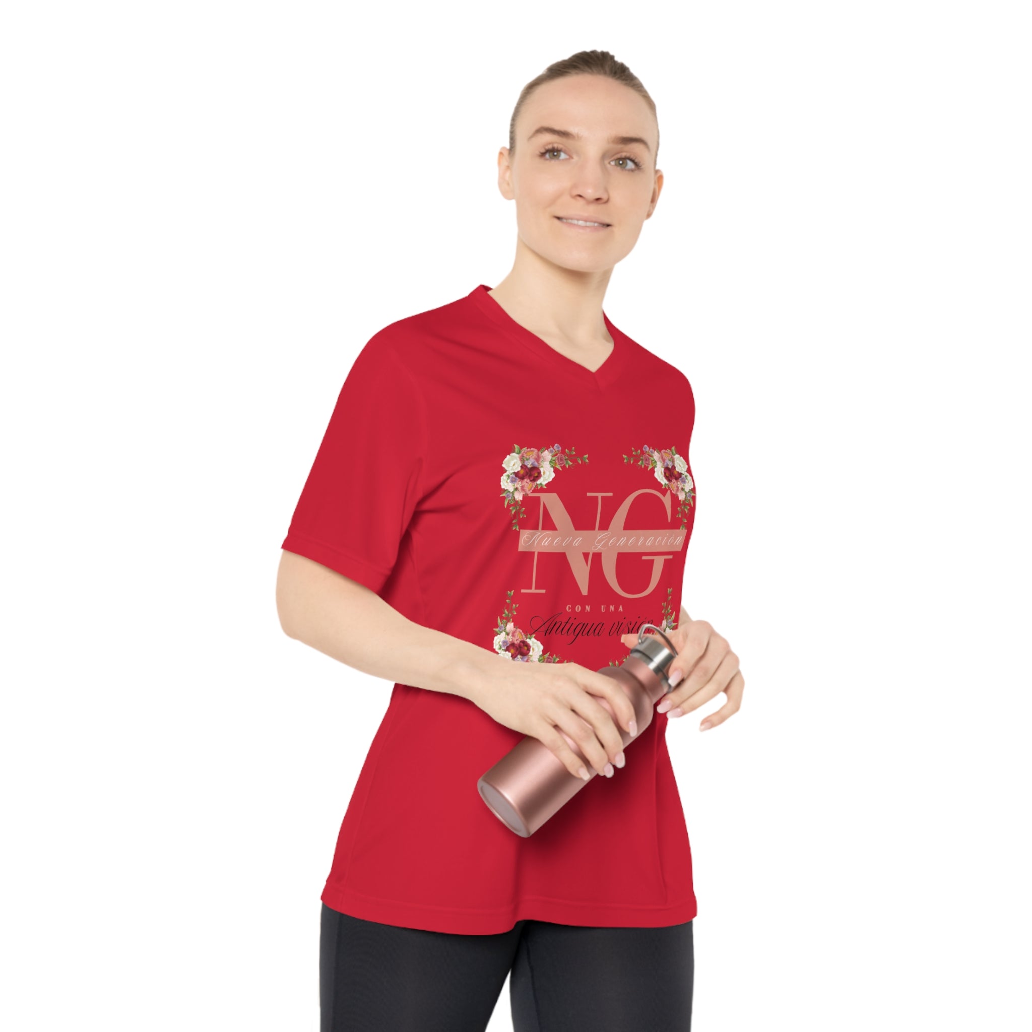 Woman's Spanish Floral Tee — "Nueva generación con una antigua visión"