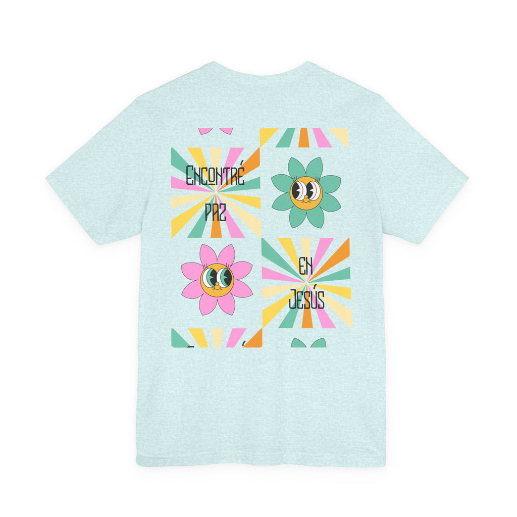 Woman's Spanish "Encontré paz en Jesús"- Camisa Retro Español