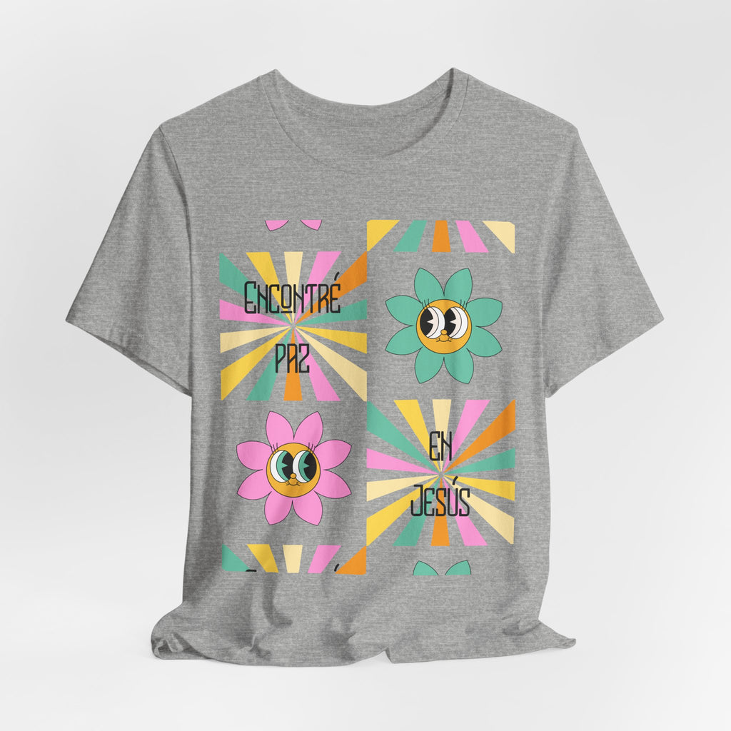 Woman's Spanish "Encontré paz en Jesús"- Camisa Retro Español