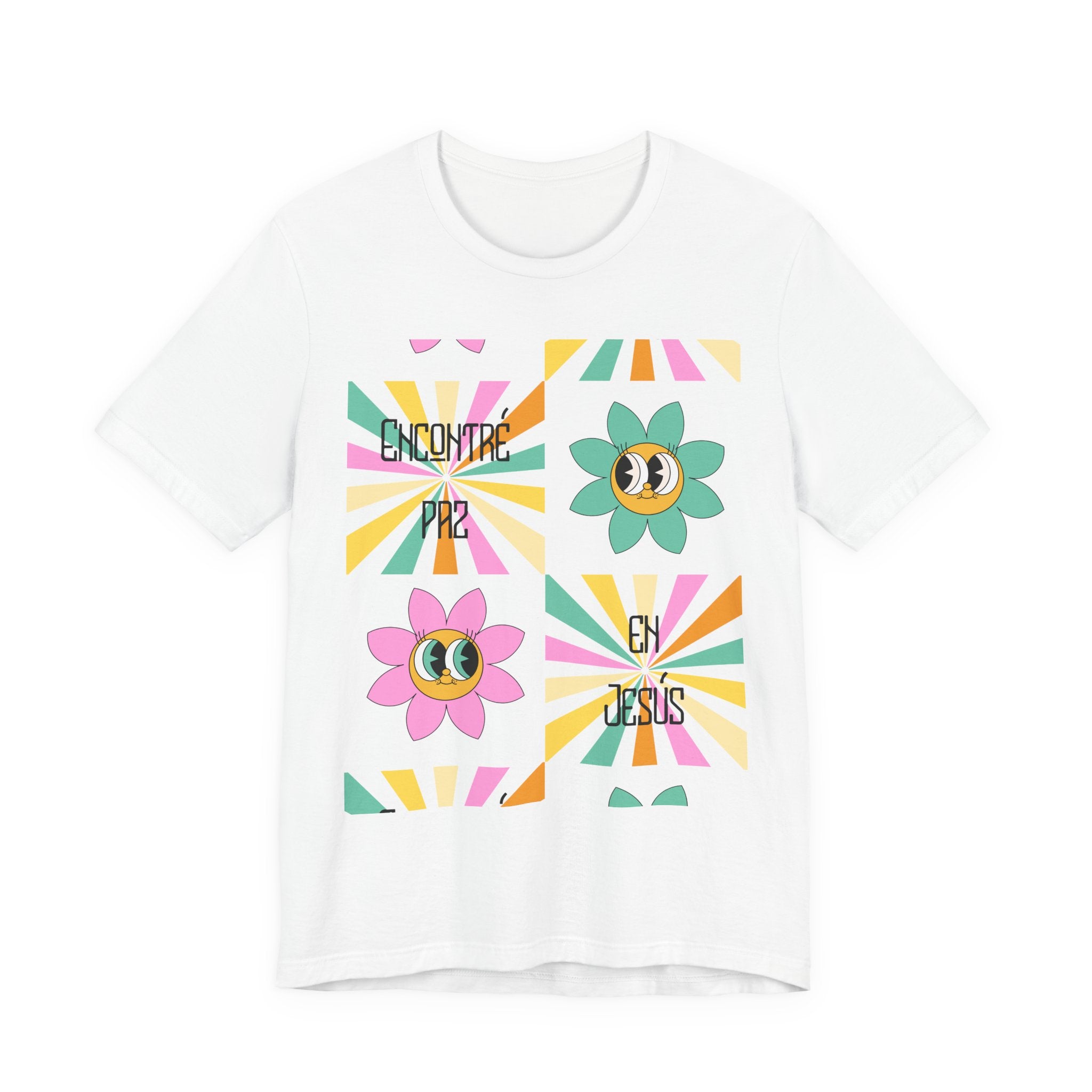 Woman's Spanish "Encontré paz en Jesús"- Camisa Retro Español