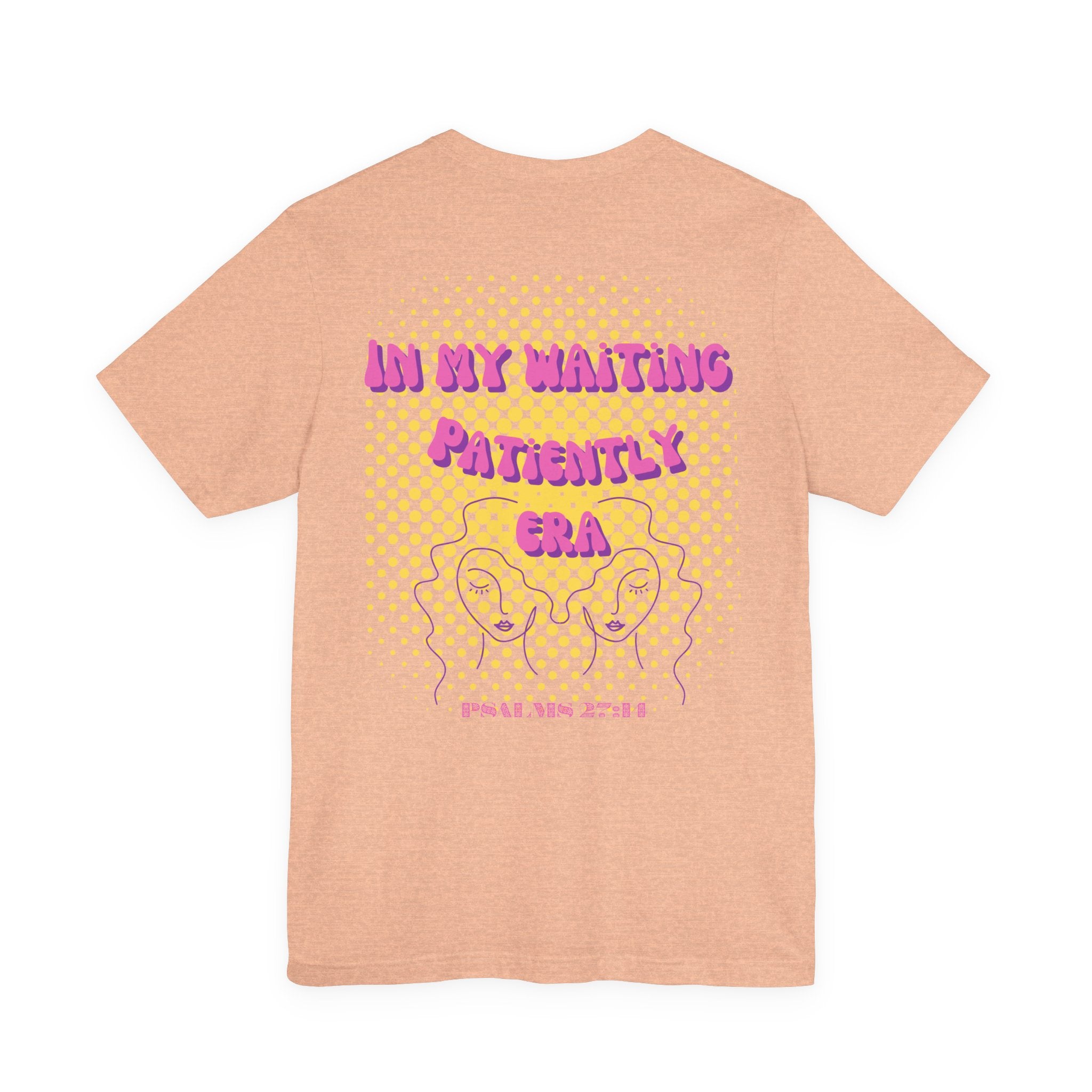 Women's 'In my Waiting Patiently Era' Tee - Yellow Graphic Jersey Short Sleeve