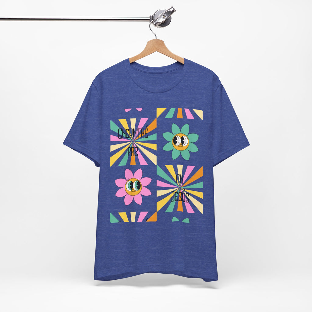 Woman's Spanish "Encontré paz en Jesús"- Camisa Retro Español