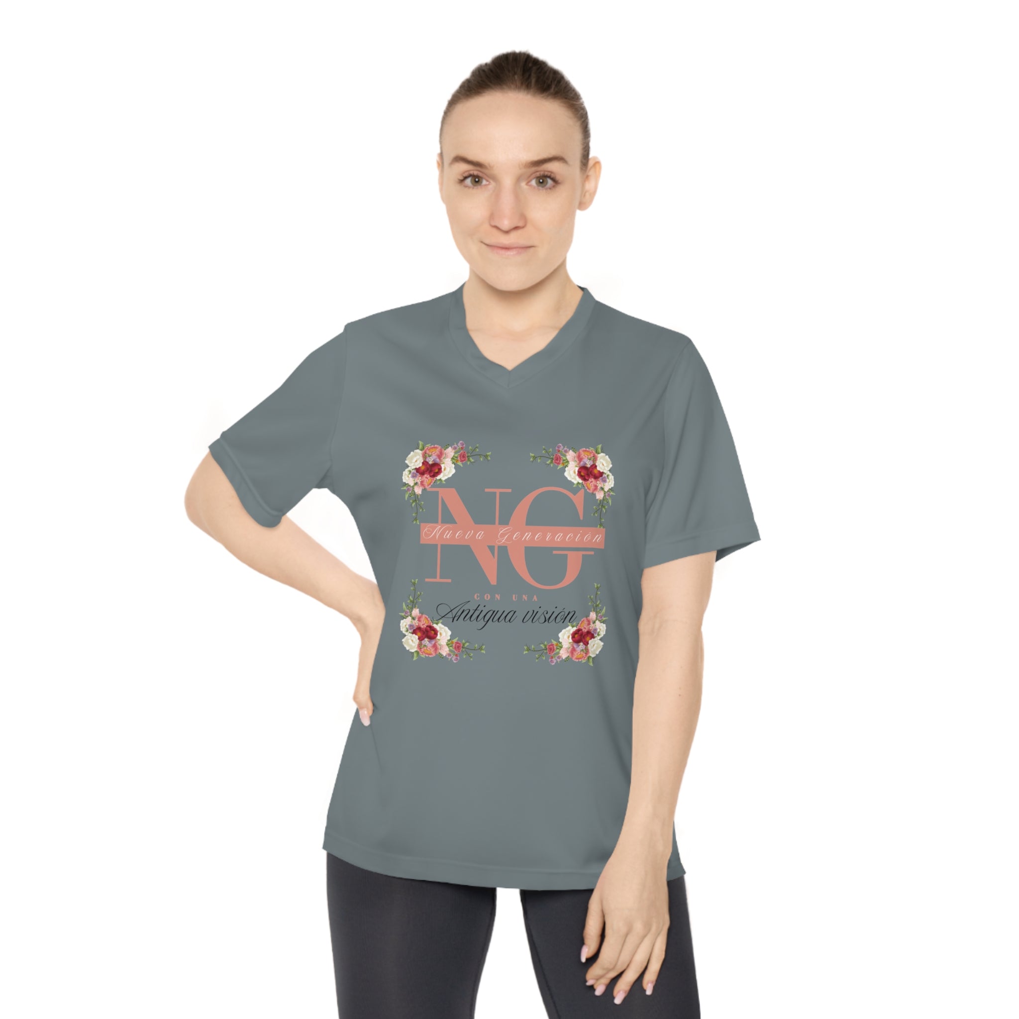 Woman's Spanish Floral Tee — "Nueva generación con una antigua visión"