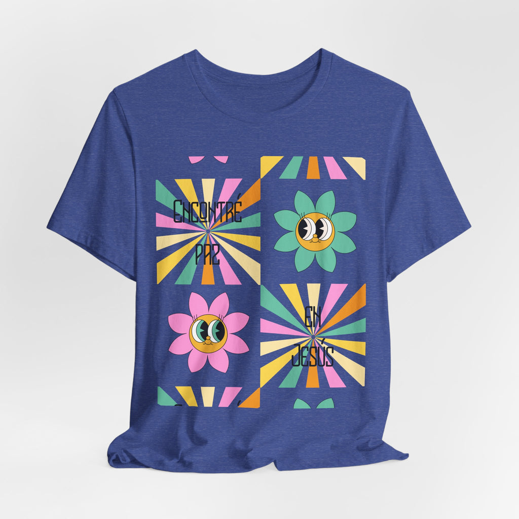 Woman's Spanish "Encontré paz en Jesús"- Camisa Retro Español
