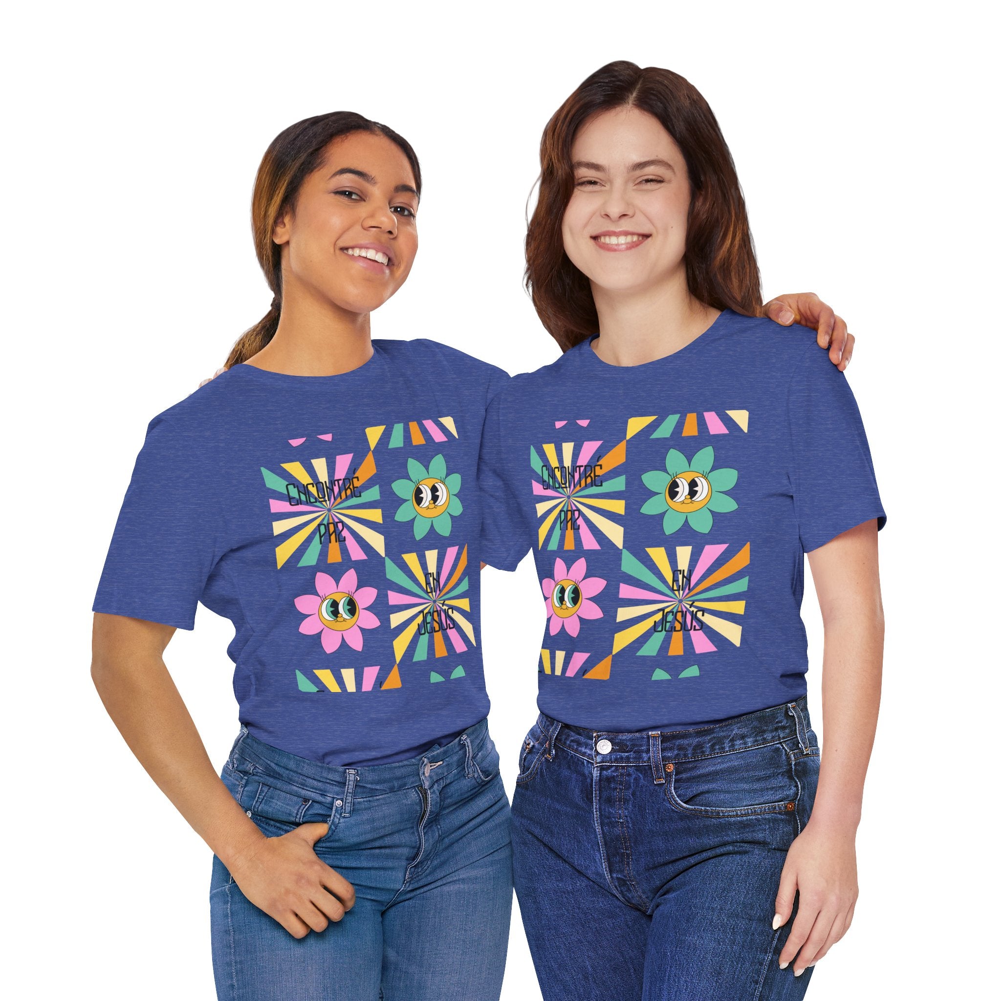 Woman's Spanish "Encontré paz en Jesús"- Camisa Retro Español