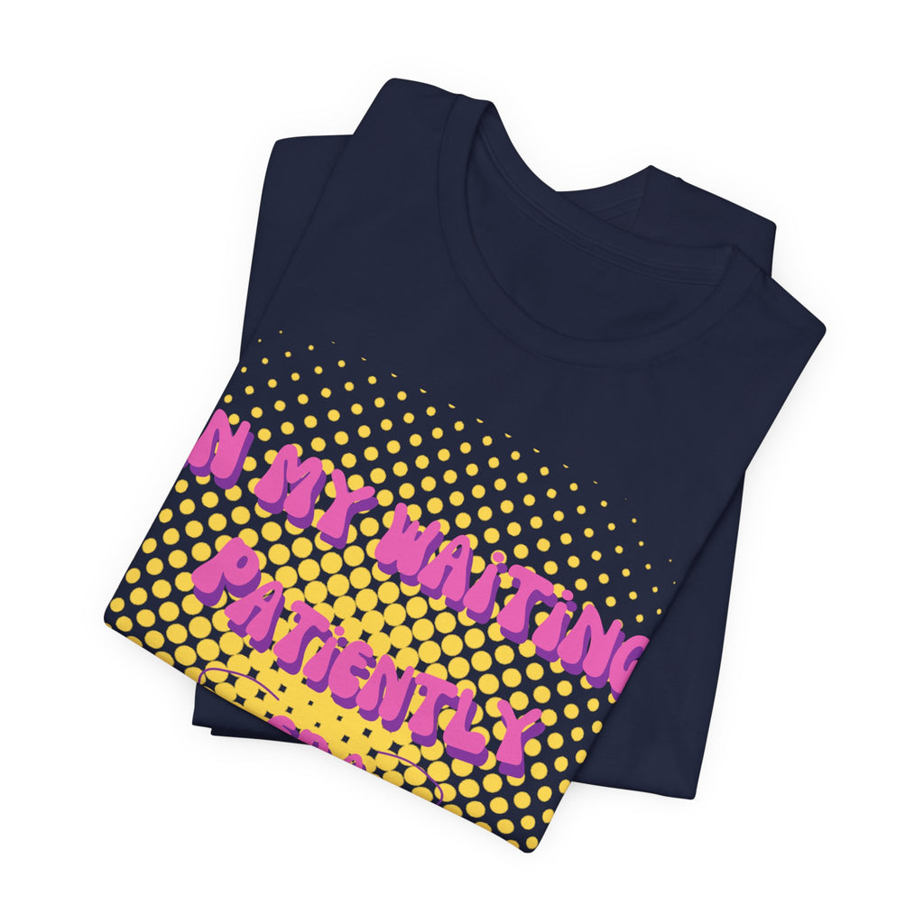 Women's 'In my Waiting Patiently Era' Tee - Yellow Graphic Jersey Short Sleeve