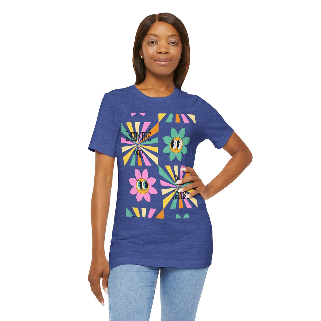 Woman's Spanish "Encontré paz en Jesús"- Camisa Retro Español