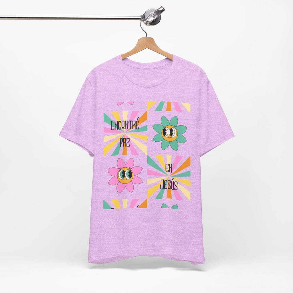 Woman's Spanish "Encontré paz en Jesús"- Camisa Retro Español