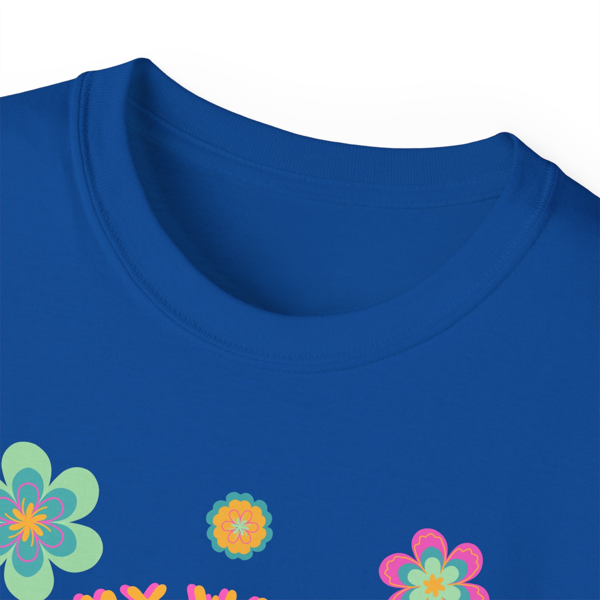 Retro Floral "In My Waiting Patiently Era" Ladies' V-Neck T-Shirt