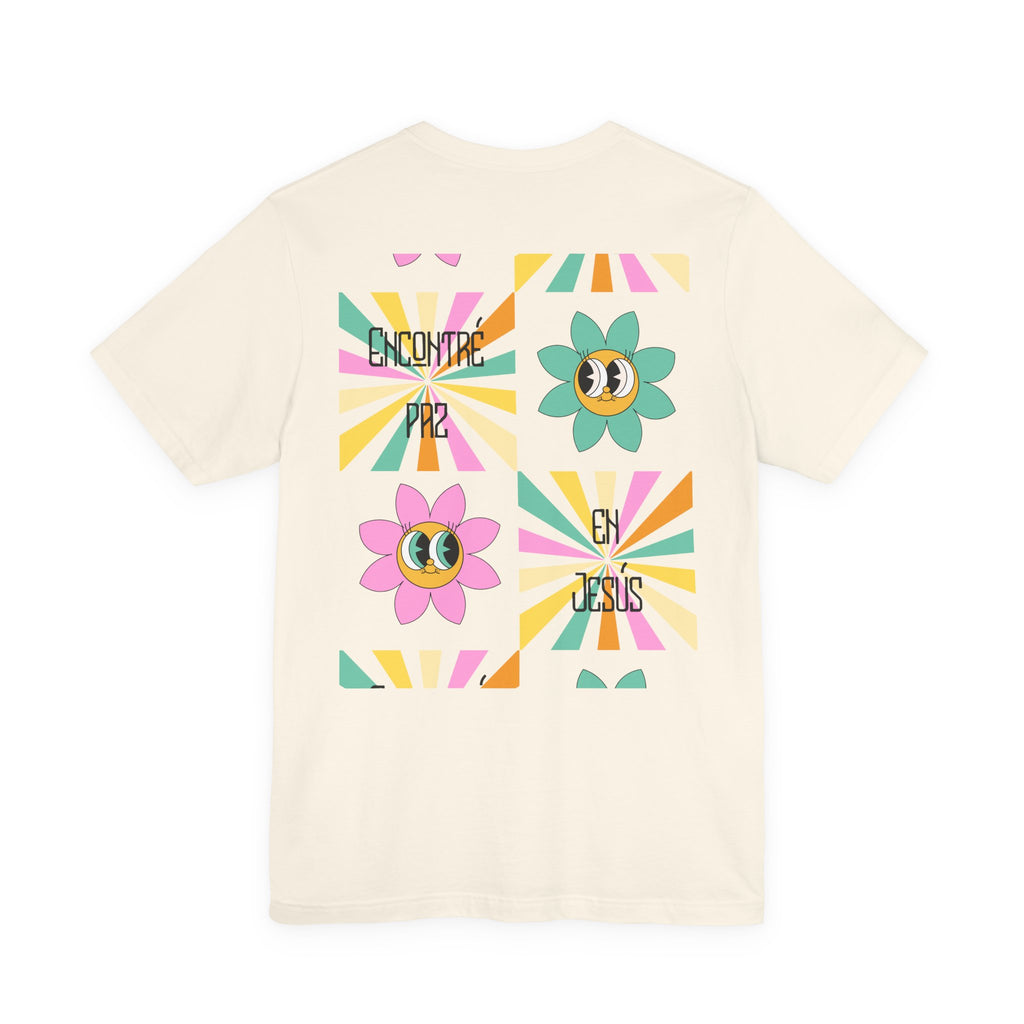 Woman's Spanish "Encontré paz en Jesús"- Camisa Retro Español