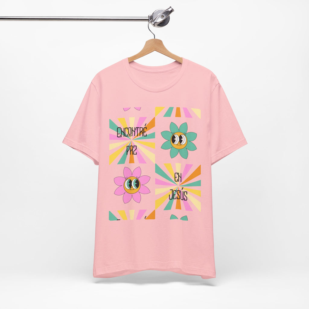Woman's Spanish "Encontré paz en Jesús"- Camisa Retro Español
