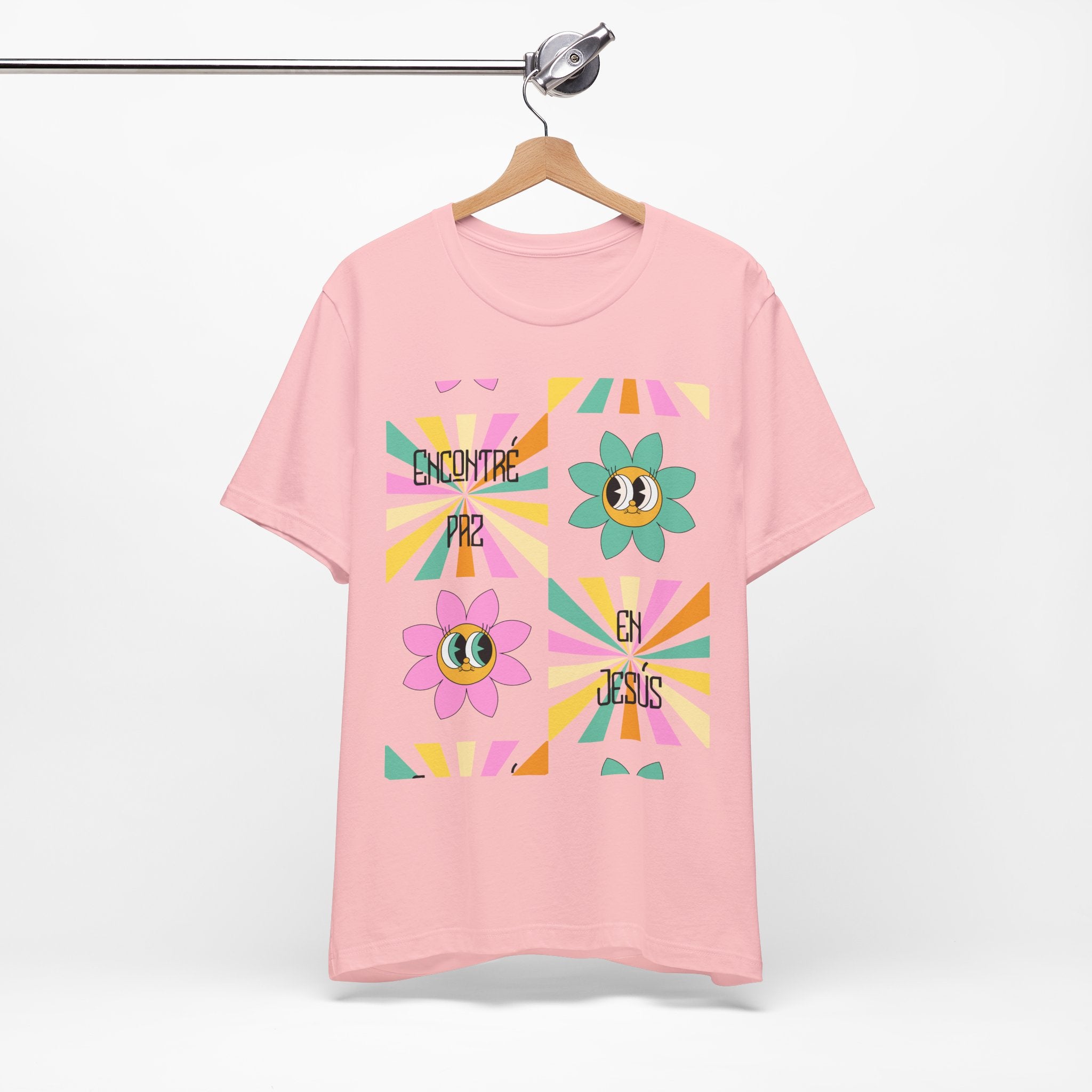 Woman's Spanish "Encontré paz en Jesús"- Camisa Retro Español