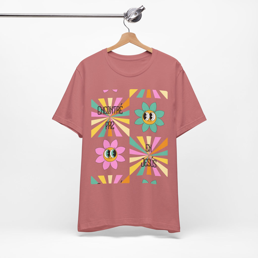 Woman's Spanish "Encontré paz en Jesús"- Camisa Retro Español