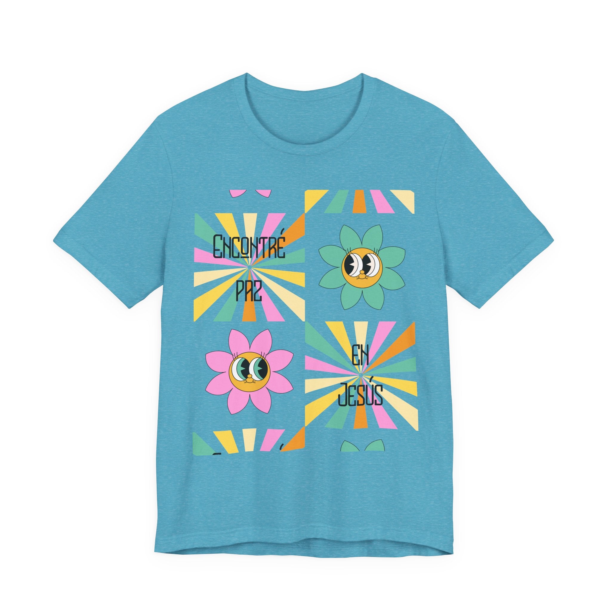 Woman's Spanish "Encontré paz en Jesús"- Camisa Retro Español