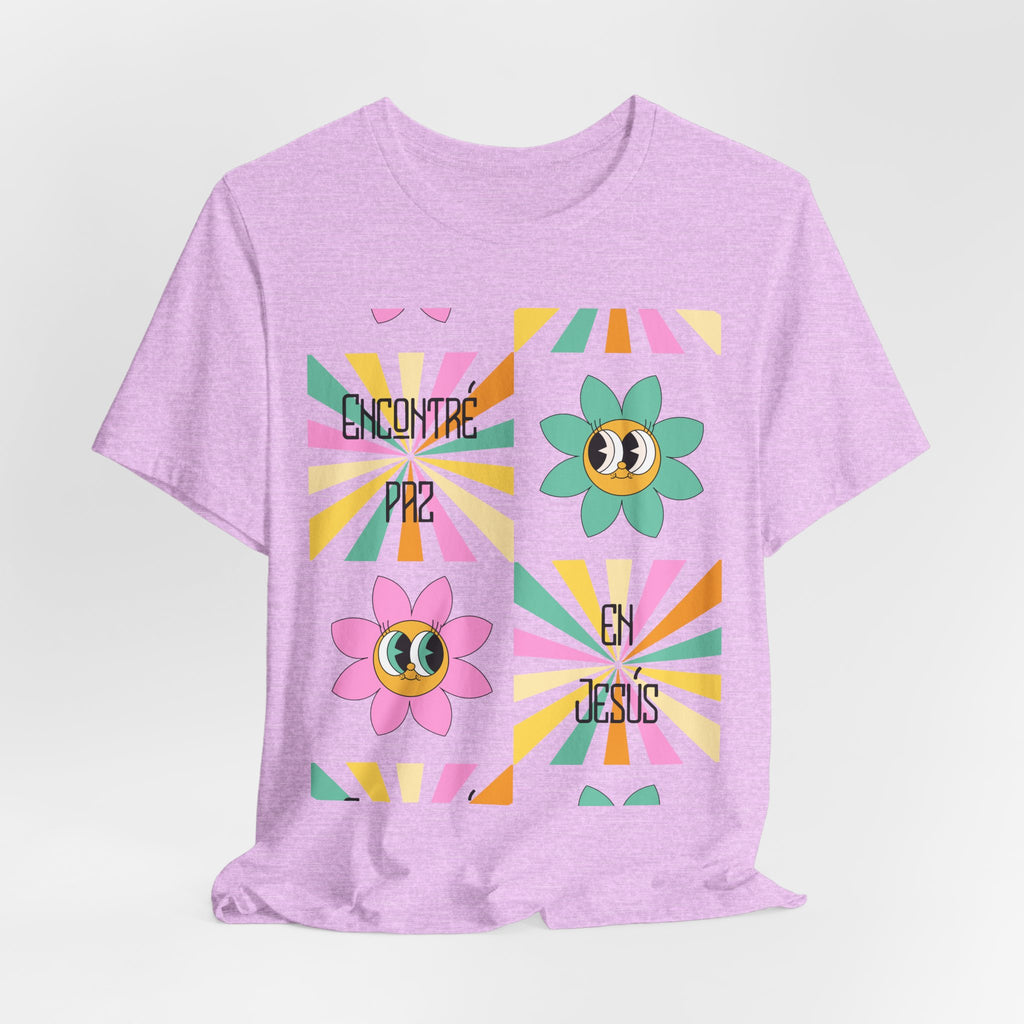 Woman's Spanish "Encontré paz en Jesús"- Camisa Retro Español
