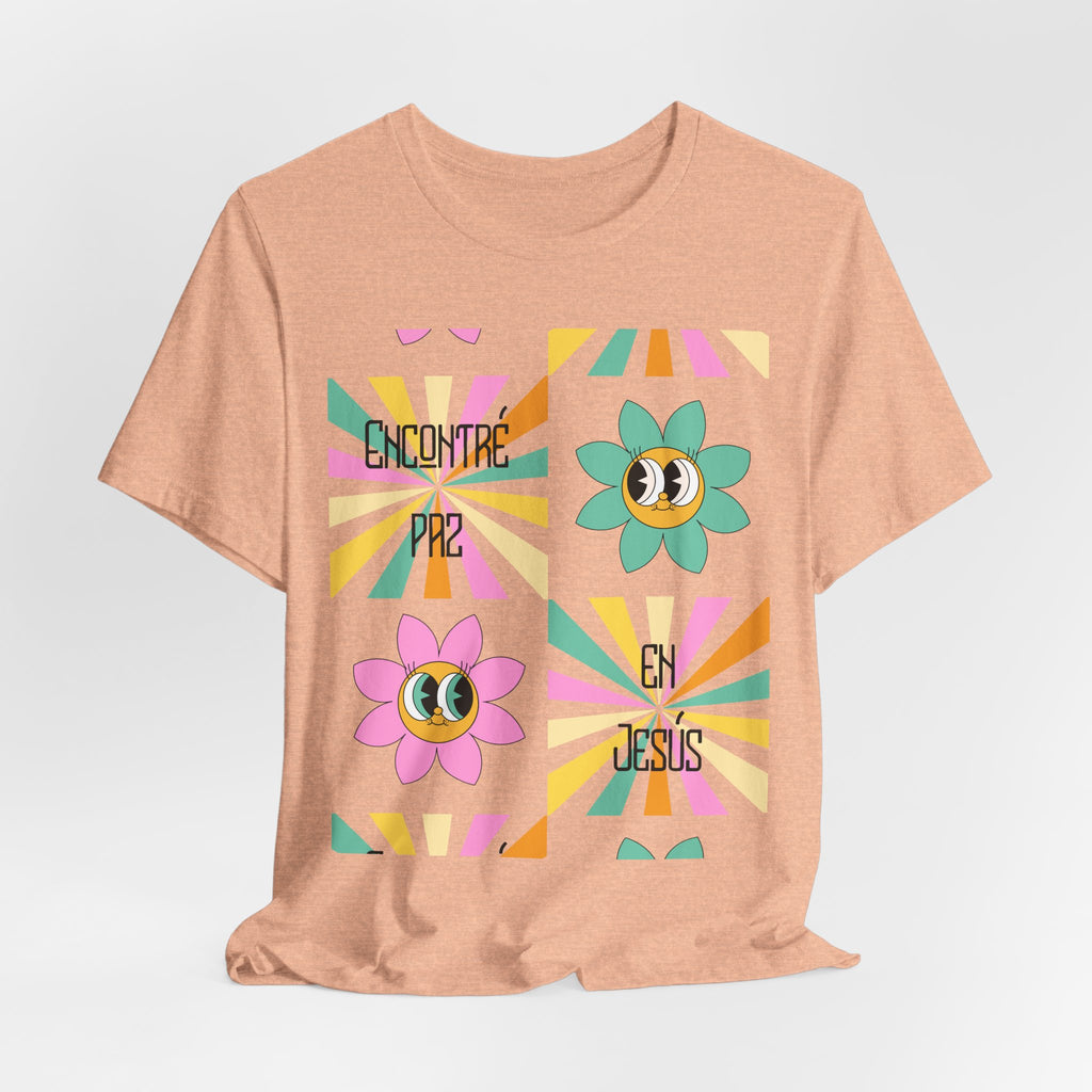 Woman's Spanish "Encontré paz en Jesús"- Camisa Retro Español