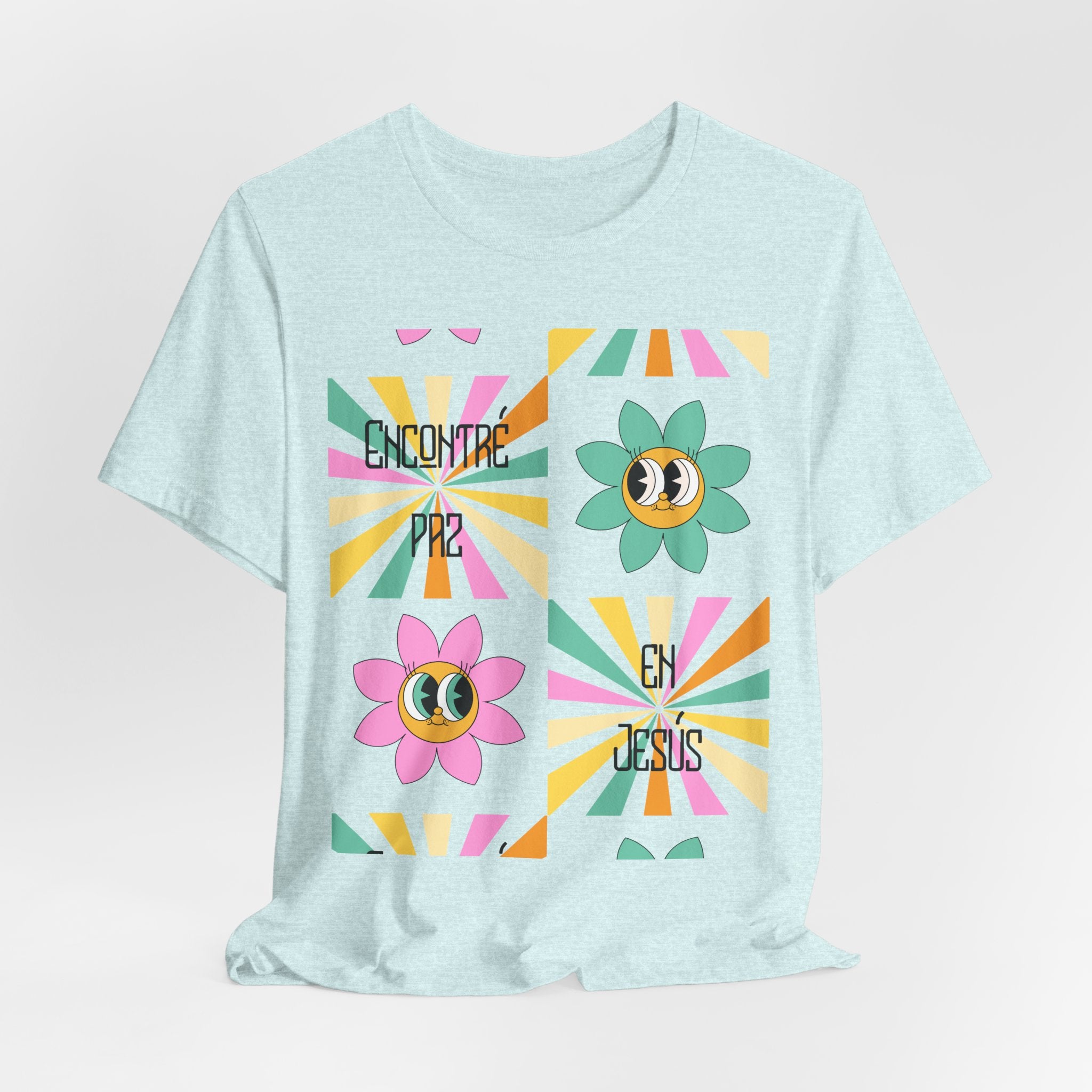 Woman's Spanish "Encontré paz en Jesús"- Camisa Retro Español