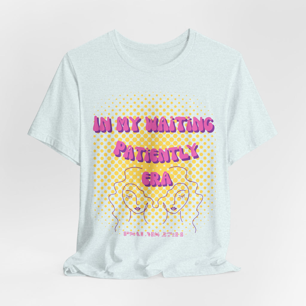 Women's 'In my Waiting Patiently Era' Tee - Yellow Graphic Jersey Short Sleeve
