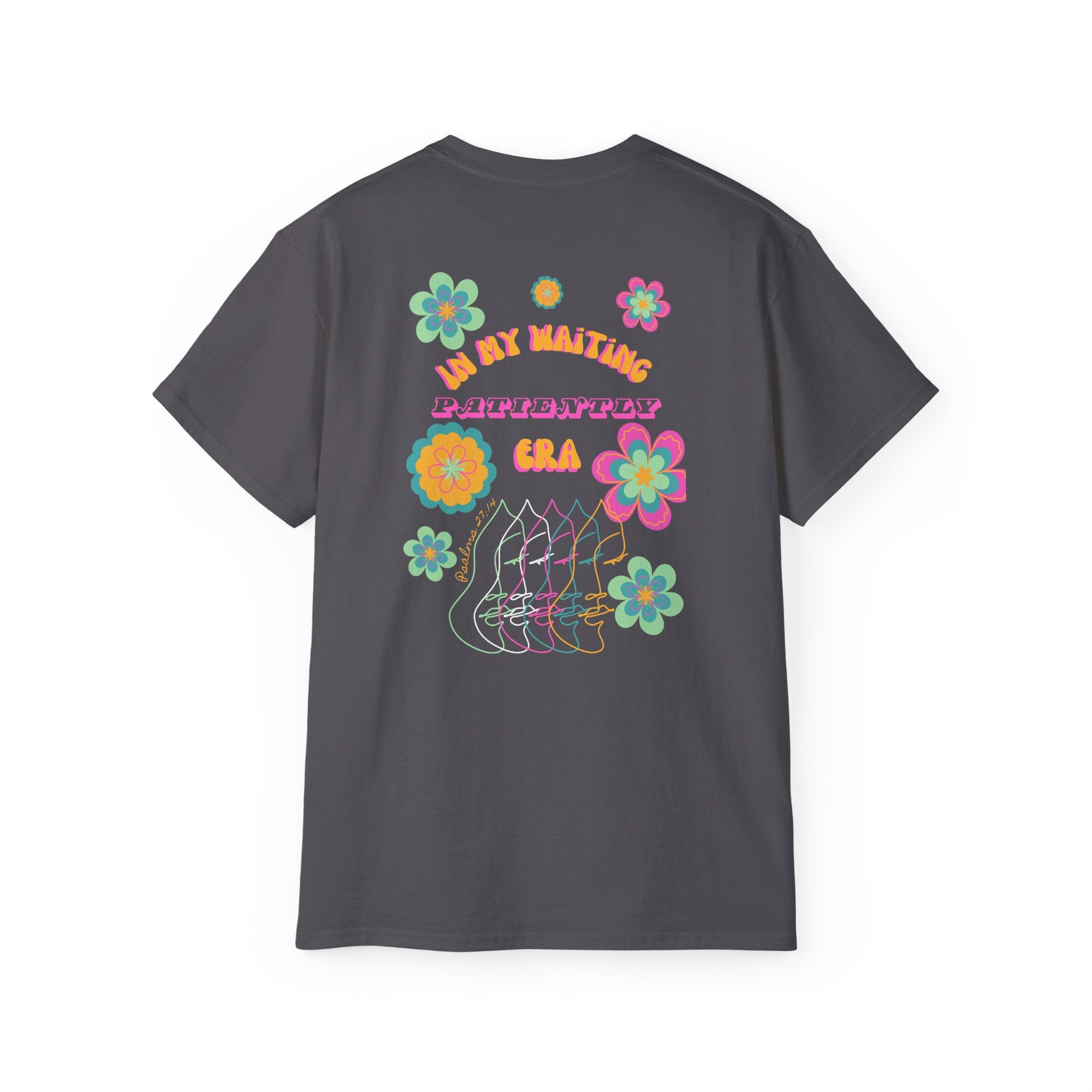 Retro Floral "In My Waiting Patiently Era" Ladies' V-Neck T-Shirt