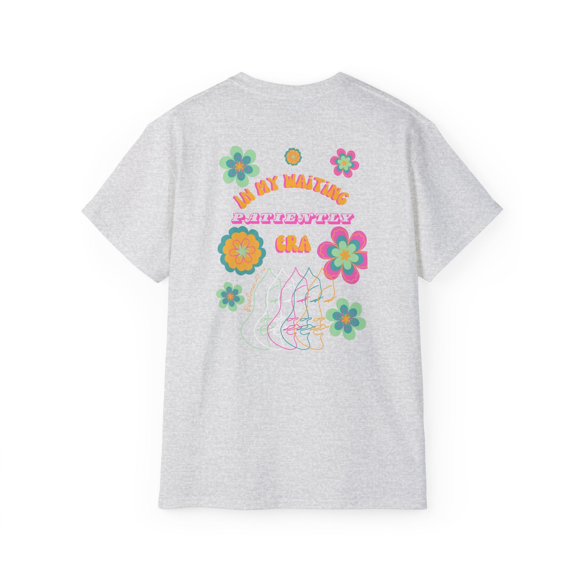 Retro Floral "In My Waiting Patiently Era" Ladies' V-Neck T-Shirt