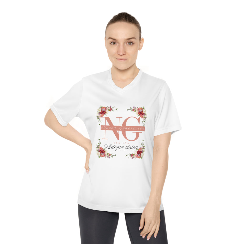Woman's Spanish Floral Tee — "Nueva generación con una antigua visión"