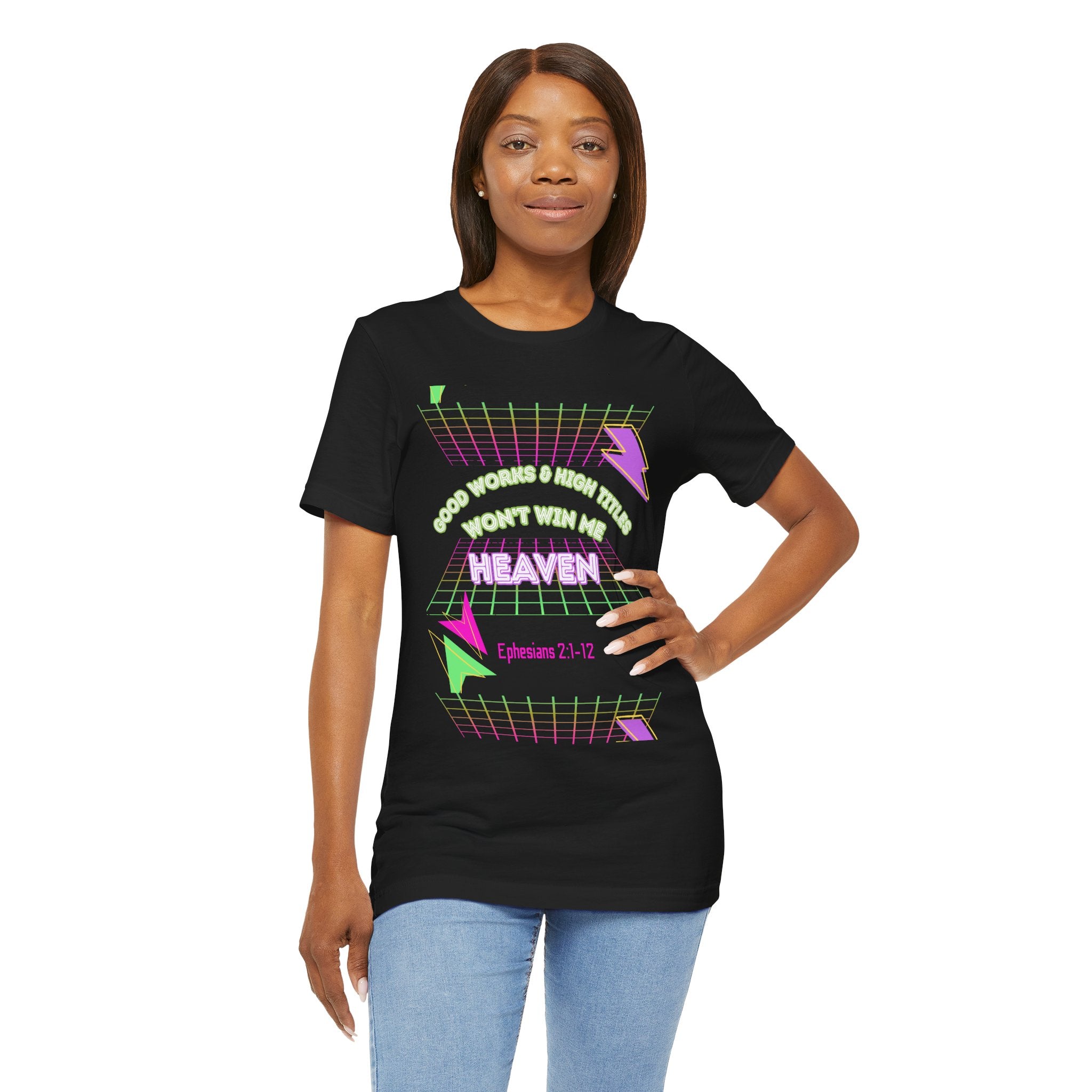 Woman's "Good works" Retro Tee— Ephesians 2:1-12 Retro Christian T-Shirt