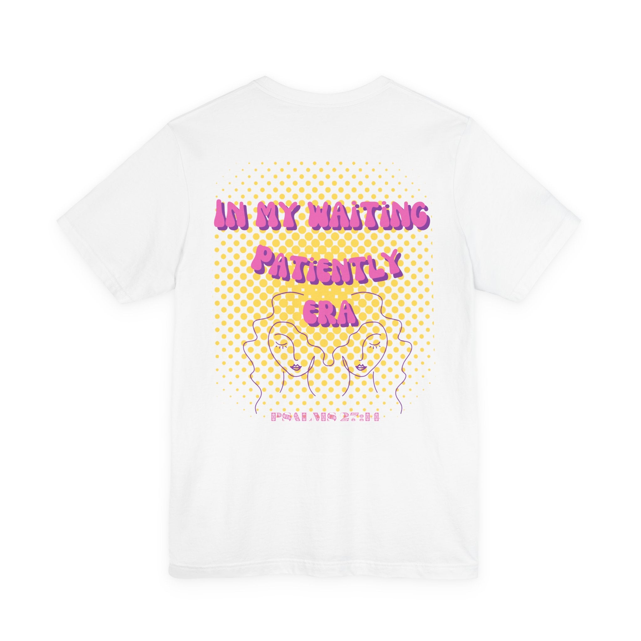 Women's 'In my Waiting Patiently Era' Tee - Yellow Graphic Jersey Short Sleeve