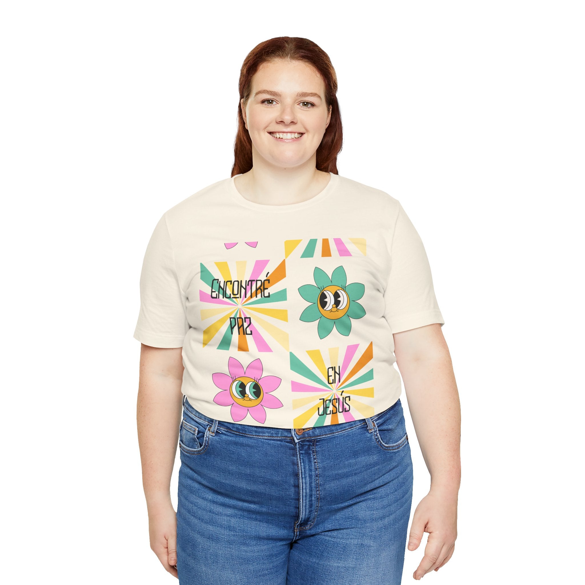 Woman's Spanish "Encontré paz en Jesús"- Camisa Retro Español